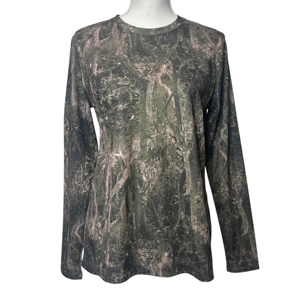 Reel Legends Camo Long Sleeve‎ T-Shirt Women's Medium Hunting Fishing